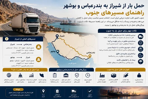 حمل بار شیراز به بنادر جنوب